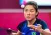 Tênis de mesa: time de Jessica Yamada lidera em competição na Suécia