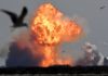 Protótipo de foguete explode na aterrissagem após teste de lançamento