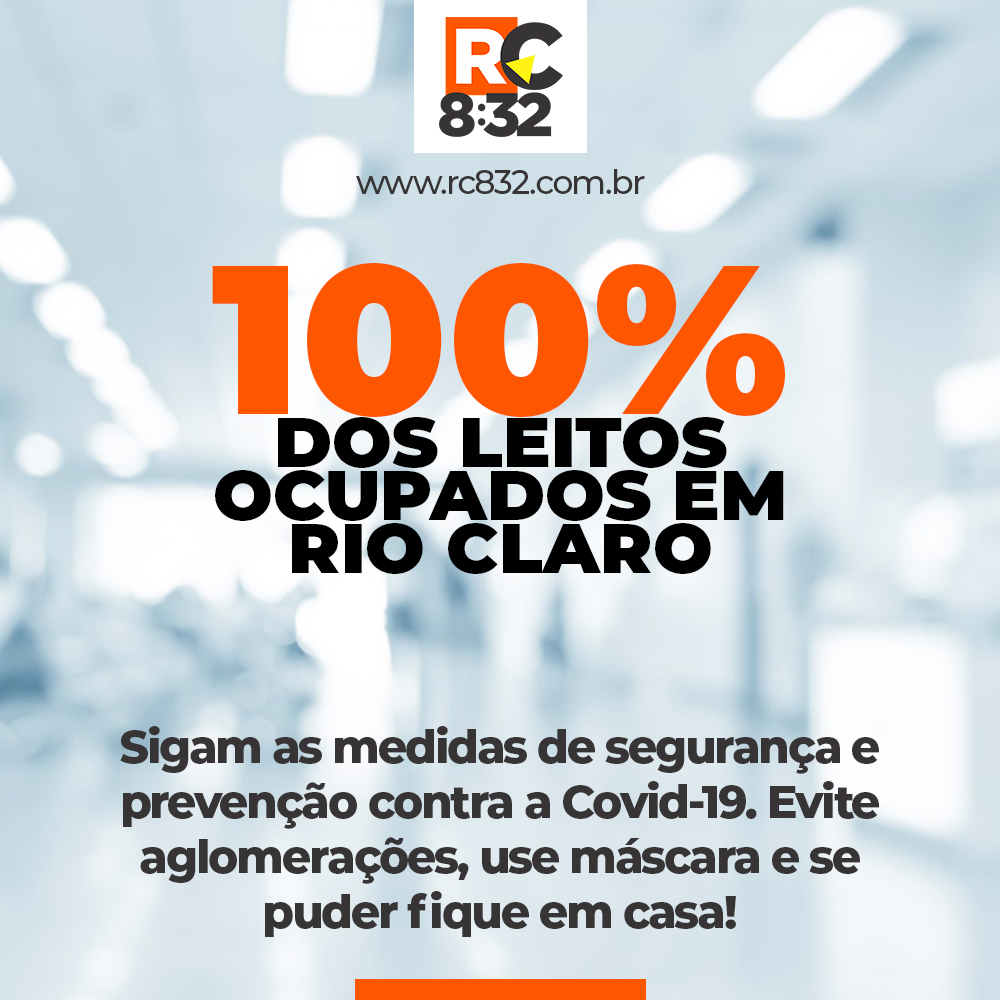 Pela primeira vez nesta pandemia de Covid-19, o município de Rio Claro está com todos os leitos ocupados por pacientes contaminados pelo coronavírus. “A situação é muito preocupante, e já iniciamos algumas ações para tentar minimizar este quadro”, afirma o secretário municipal de Saúde, Marco Aurélio Mestrinel. “Precisamos de mais leitos com urgência total”, ressalta.  O boletim divulgado no início da noite desta terça-feira (2) aponta que Rio Claro tem 130 pessoas hospitalizadas, sendo 48 em unidades de terapia intensiva. A faixa etária que mais apresentou novos casos foi a de 21 a 40 anos, com 39 pessoas contaminadas.  O prefeito Gustavo Perissinotto já determinou o pedido de esforços no Departamento Regional de Saúde, em Piracicaba, para que Rio Claro tenha novos leitos. Outra preocupação é com a contratação de médicos, uma vez que a Secretaria Municipal de Saúde tem enfrentado dificuldades para compor as escalas de plantões médicos. A prefeitura já iniciou ações para contratar mais profissionais, por intermédio de concurso público, licitação e pregão de urgência.  “Tudo o que é possível estamos fazendo para ampliar a estrutura de atendimento. Em 60 dias da atual gestão municipal, pusemos mais 26 leitos em funcionamento, sendo 18 de enfermaria no Cervezão e oito de UTI na Santa Casa. Nossas equipes estão trabalhando como nunca. Infelizmente, os números cresceram rapidamente na última semana e não sabemos como ficarão nos próximos dias. Mais do que nunca, precisamos da colaboração da comunidade nas atitudes preventivas ao coronavírus”, afirma o secretário Mestrinel.  Na manhã desta terça-feira (2), o comitê da Secretaria Municipal de Saúde de enfrentamento à pandemia se reuniu de forma emergencial frente à gravidade da situação, e decidiu encaminhar documento para reiterar a solicitação ao Departamento Regional de Saúde sobre vagas de leitos em outras unidades de saúde. O comitê também decidiu encaminhar ao Conselho Municipal de Saúde e à Câmara Municipal relato sobre a situação para que as autoridades e o controle social auxiliem na contenção da disseminação do vírus