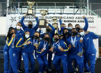 Seleção feminina de polo aquático confirma título no Sul-Americano