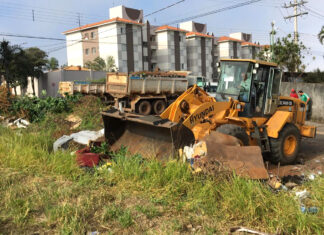 7 toneladas de entulho é removido de terreno no Jd. Rio Claro