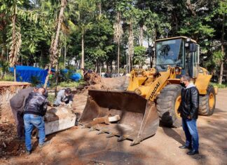 Estragos causados por eucalipto no Jd. Público serão reparados Estragos causados por eucalipto no Jd. Público serão reparados