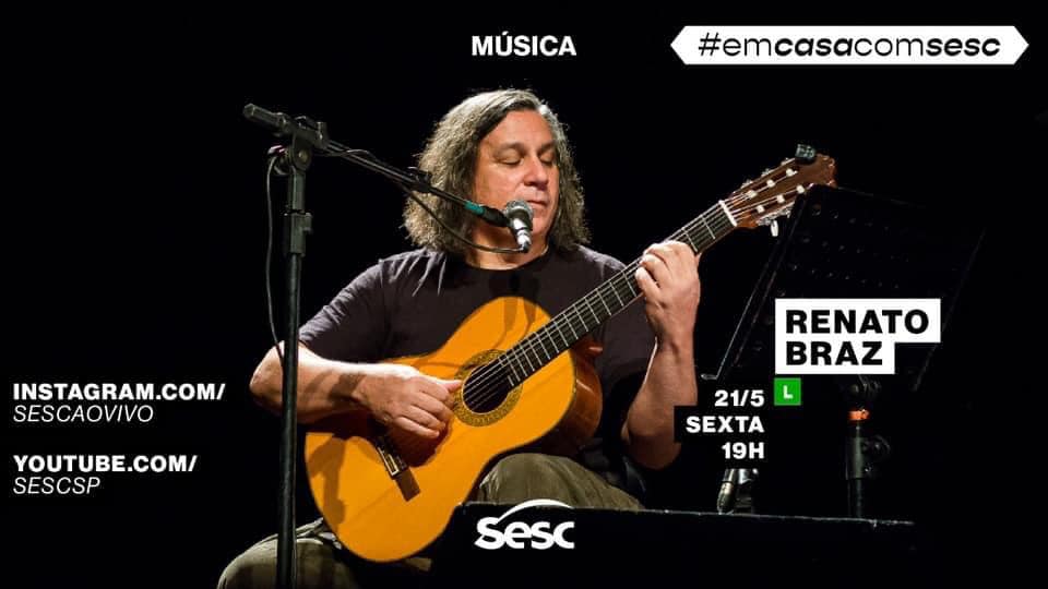 Música em Casa tem show de MPB com Renato Braz