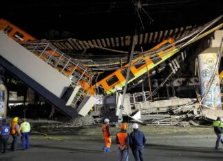 México: queda de viaduto por onde passava metrô deixa mortos e feridos