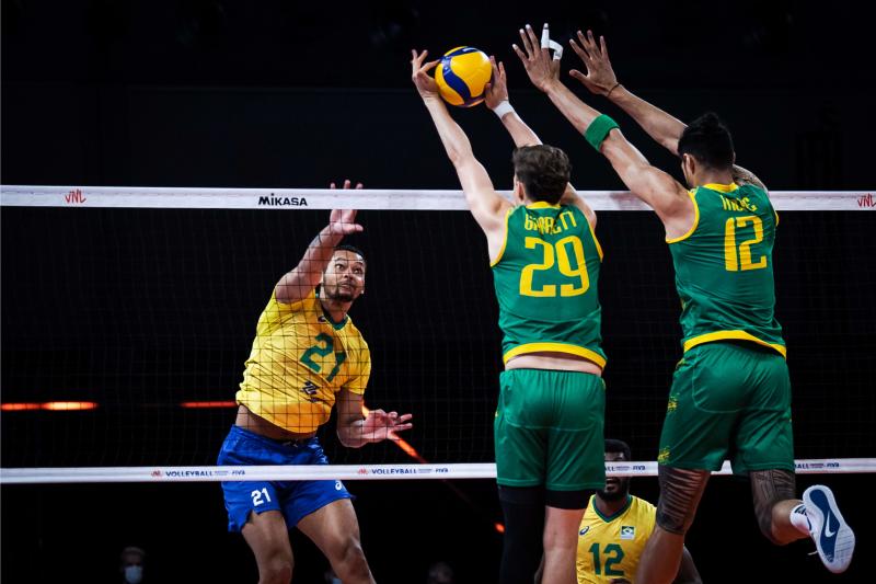 Seleção brasileira de vôlei bate fácil Austrália na Liga das Nações