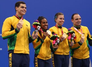 Natação brasileira leva mais um bronze em Tóquio Natação brasileira leva mais um bronze em Tóquio
