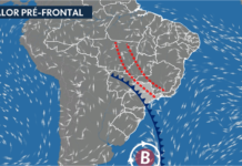 Frente fria derruba temperatura e traz chuvas a partir de quarta; SP pode ter recorde de calor antes da queda Frente fria derruba temperatura e traz chuvas a partir de quarta