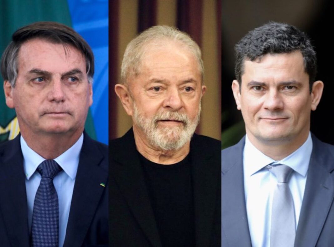 Pesquisa mostra Moro em 3º, Lula na liderança e Bolsonaro em queda