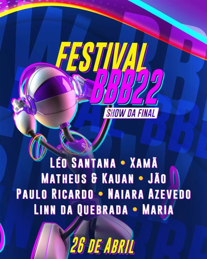 Final do BBB 22 promove festival de atrações com oito artistas